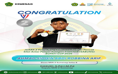 Murid MIN 2 Sumenep Raih Juara 2 pada Kejuaraan Invitasi Pencak Silat Antar Pelajar Bupati Cup 2026